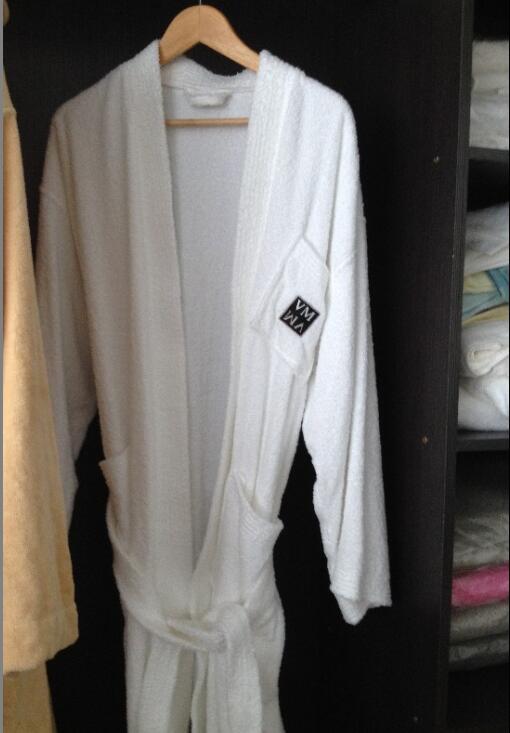 Terry bathrobe with logo