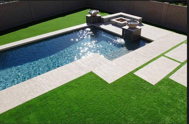 Artificial grass for swimming pool