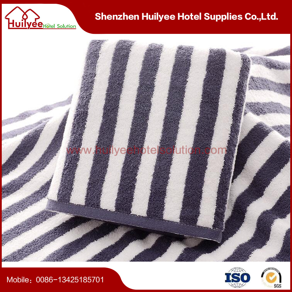 Hotel quality stripe pool towel