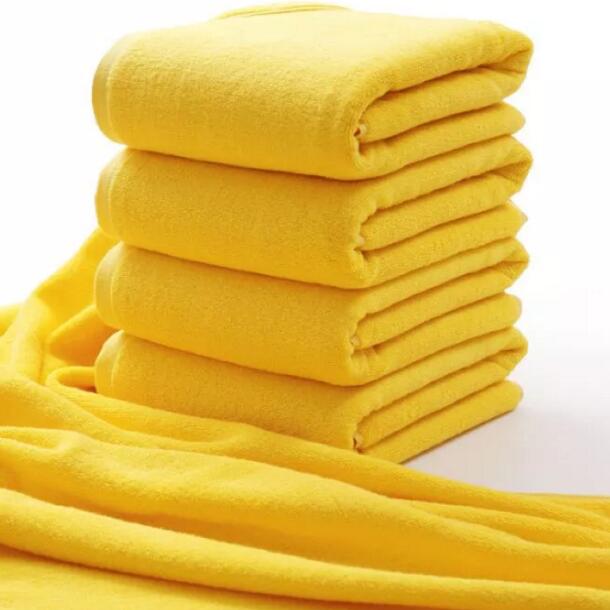 Yellow pool towel