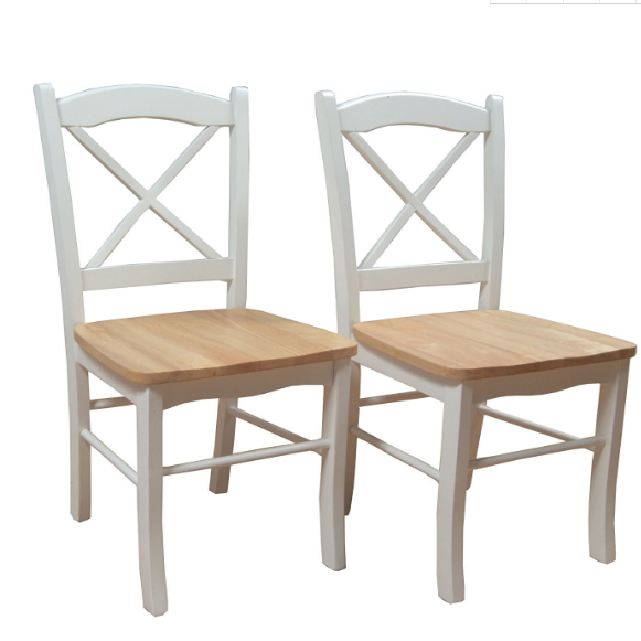 Wooden gold and white tiffany chairs
