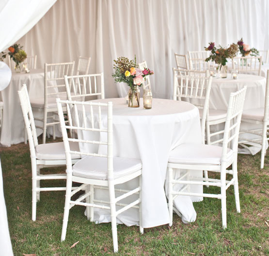 White resin tiffany chairs