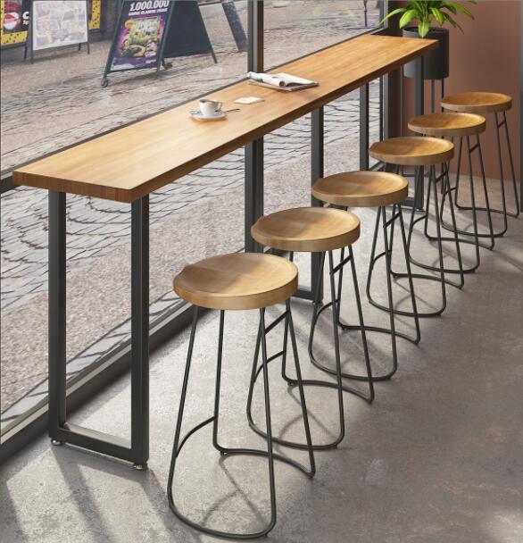 modern industrial vintage kitchen wood restaurant dining bar table